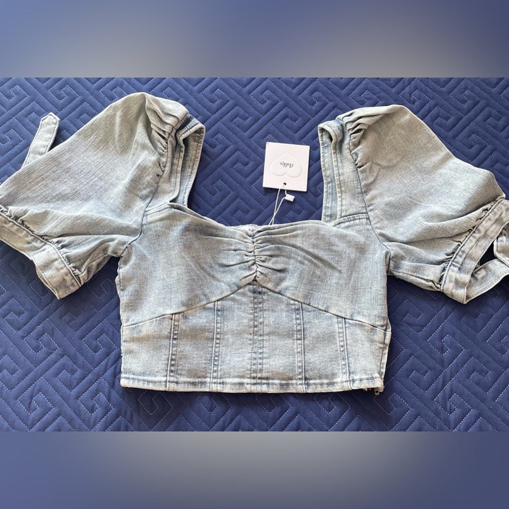 Denim top brand new